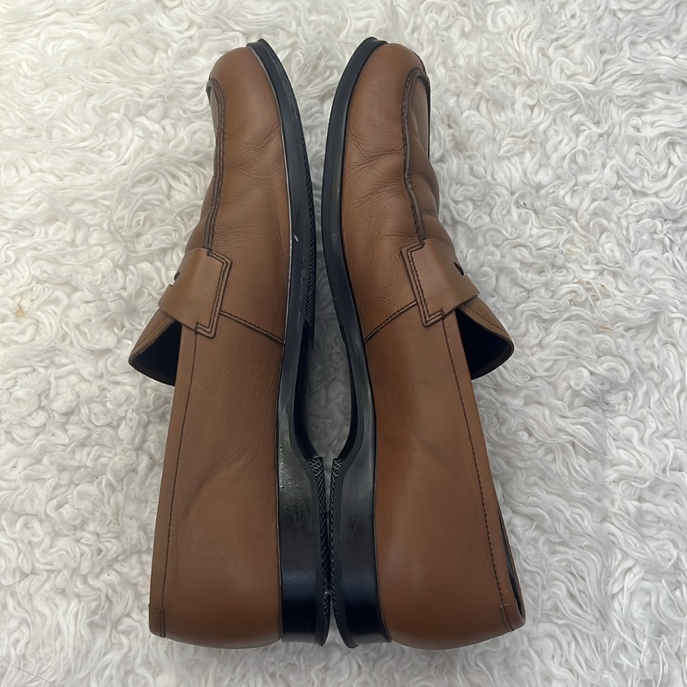 Prada Men's Brown Leather Loafers size 10.5 - Picture 7 of 12